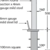 Rhino RT/RD4 Telescopic Bollard Stainless Steel / Height 500 mm - Image 2