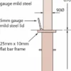 Rhino RT/SQ8 Heavy Duty Square Bollard, Galvanised / Height 670 mm - Image 2