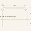 Rhino RB76 Fixed Hoop Barrier, Galvanised or Powder Coated - Image 2