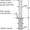 Rhino RT/RD4 Telescopic Bollard Galvanised Finish / Height 500 mm - Image 2