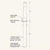 Rhino RT/SU5 Sunderland Ferrocast Bollard, Powder Coated Finish - Image 2