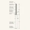 Rhino RT/R14 Round Bollard, Galvanised Finish / Height 670 or 850 mm - Image 3