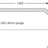 Rhino RB60 Stainless Steel Fixed Hoop Barrier - Image 3