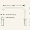Rhino RDB76 Detachable Hoop Barrier Galvanised or Powder Coated Finish - Image 3