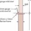 Rhino RT/R8 Heavy Duty Telescopic Bollard, Powder Coated Finish / Height 670mm - Image 2