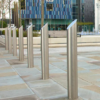 stainless steel bollards on street