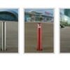 Rhino RT/R14 Round Bollard, Galvanised Finish LIFT ASSIST / Height 670 or 850 mm - Image 5