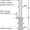 Rhino RT/RD4 Telescopic Bollard/Height 500mm - Image 2