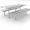 Ollerton M3 Contemporary Straight Stainless Steel Bench