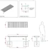 Ollerton M3 Contemporary Straight Stainless Steel Bench