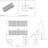 Ollerton M3 Contemporary Straight Stainless Steel Seat dimensions