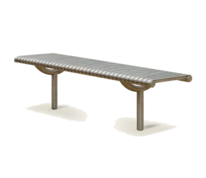 Ollerton M3 Contemporary Straight Stainless Steel Bench