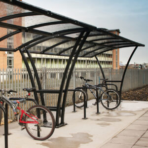 PLUTO powder coated cycle shelter square