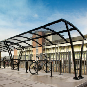 PLUTO powder coated cycle shelter square