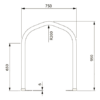 R10 Senior Galvanised Steel Cycle Rack 10