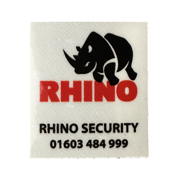 Rhino Reflective Square Sticker 80 x 70 mm