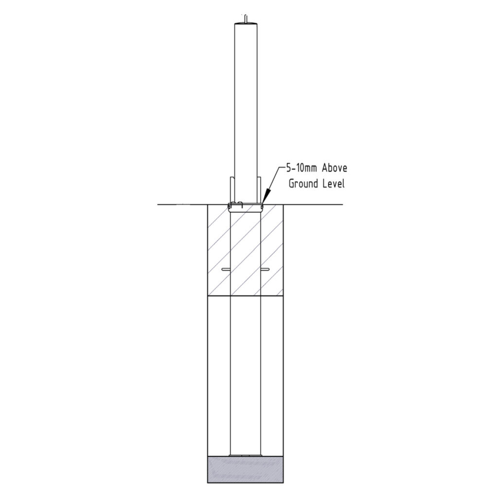 Retractapost 745mm FB dims