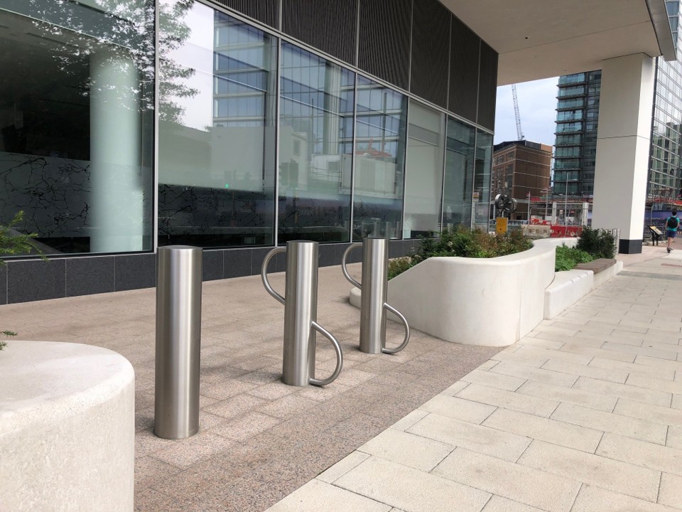 Bike holder bollards
