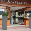 Planter bollards infront of jewellers