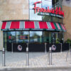 Bollards infront of restaurant