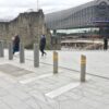 Bollards outside shopping mall
