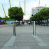 Bollards outside stadium