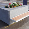 Planter bench bollard