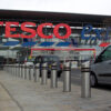 Bollards in front of Tescos
