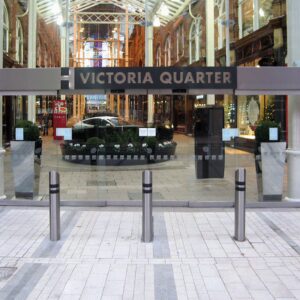 Bollards outside shopping centre