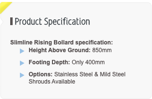 Slimline bollard product specification